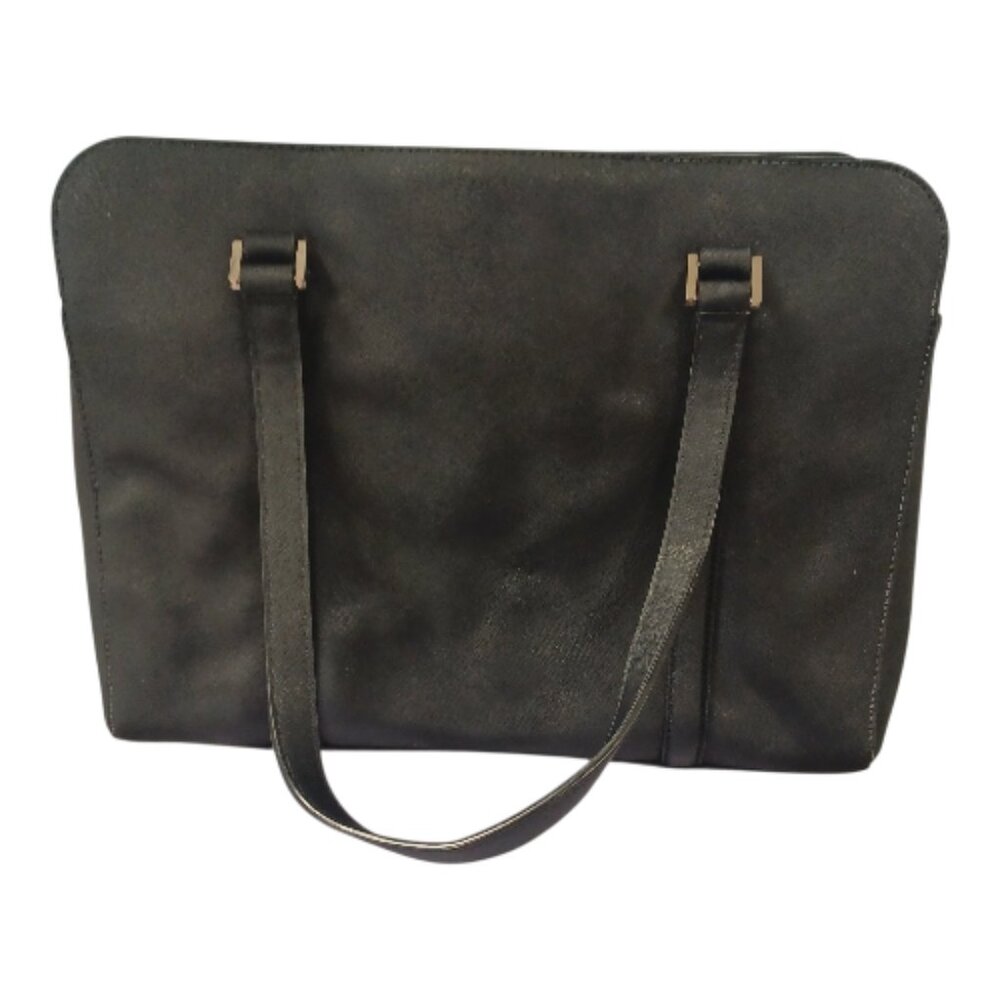 Kate Spade Newbury Lane Miles Black Structured Leather Satchel Shoulder Bag Tote - Picture 7 of 14